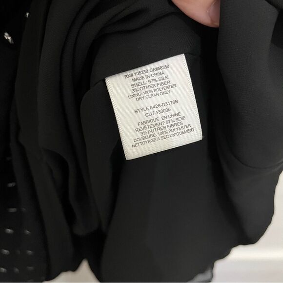 Joie Little Black Dress Silver Metallic Size Small Halter Spaghetti Straps - Picture 4 of 9